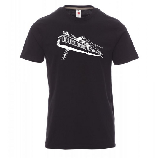 T-Shirt Schwebebahn Kaiserwagen Wuppertal "W-Tradition" by Nadelbienen schwarz