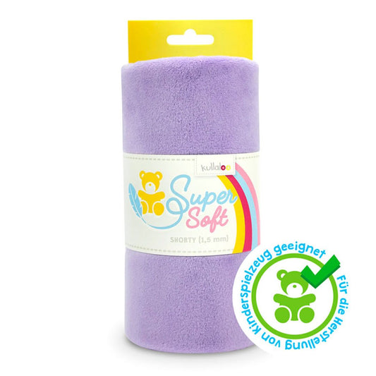 Kullaloo Plüschstoff Super Soft Shorty 1,5 mm lavendel 62312