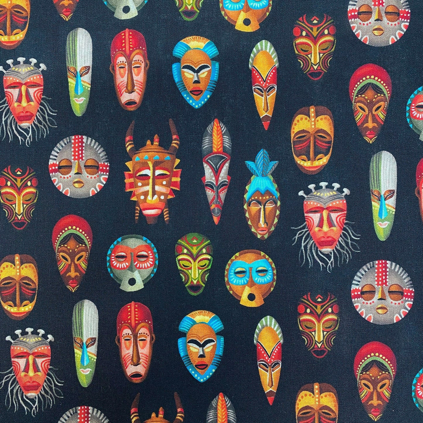 Michael Miller Kenia Safari Maske Muster Afrika Nairobi Vase Ornament Tansania Grafisch Africa