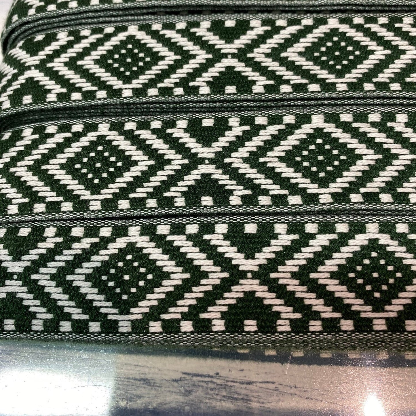 Gurtband Baumwolle "Ethno" 3 cm grün Nr. 28